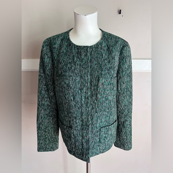 Kasper Jackets & Blazers - Kasper Women's Emerald Tweed Blazer